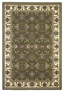 Round Rugs - 7'7" Round Polypropylene Green/Ivory Area Rug