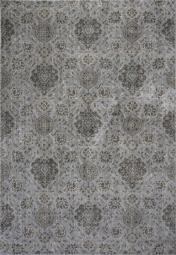 Silver Rug - 5'3" x 7'7" Viscose Silver Area Rug