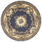 Round Rugs - 7'7" Round Polypropylene Blue Area Rug