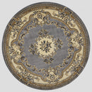 Round Rugs - 7'7" Round Polypropylene Slate Blue Area Rug