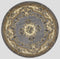 Round Rugs - 7'7" Round Polypropylene Slate Blue Area Rug