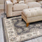 Ivory Area Rug - 7'10" x 9'10" Polypropylene Grey/Ivory Area Rug
