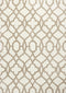 Ivory Area Rug - 5'3" x 7'7" Microfiber Ivory/Beige Area Rug
