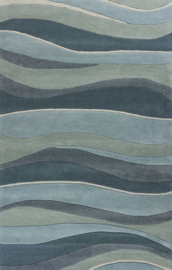 Cheap Rugs - 5' x 8' Wool Ocean Area Rug
