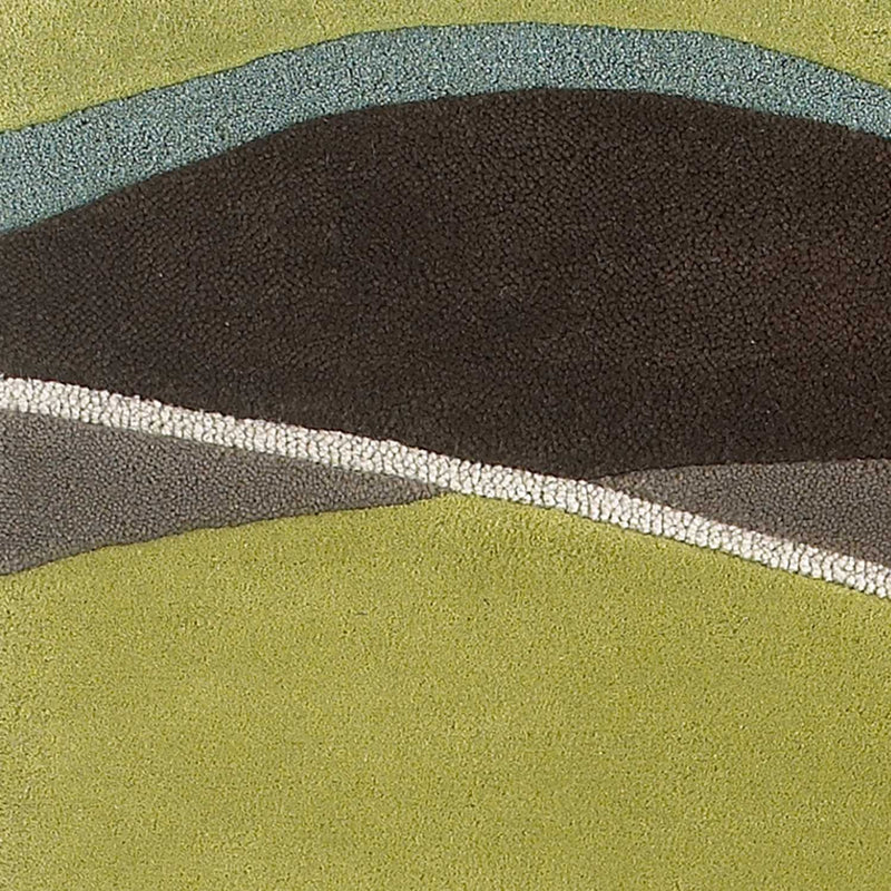 Cheap Rugs - 5' x 8' Wool Lime/Mocha Area Rug