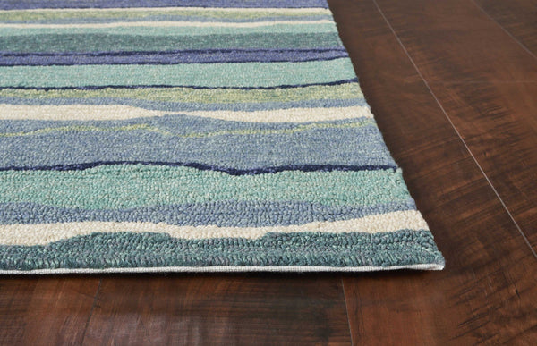 Ocean Rug - 2' x 3' UV-treated Polypropylene Ocean Area Rug