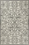 Grey Living Room Rug - 2' x 3' UV-treated Polypropylene Ivory/Grey Area Rug