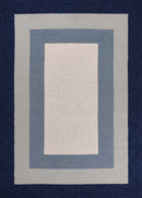 Navy Rug - 21" x 34" UV-treated Polypropylene Slate/Navy Area Rug