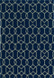 Navy Rug - 21" x 34" UV-treated Polypropylene Navy Area Rug