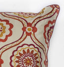 Accent Pillows - 18" x 18" Polyester Ivory/Red Pillow