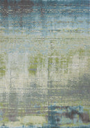 Blue and Green Rug - 3'3" x 4'11" Polypropylene Blue/Green Area Rug