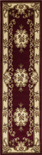 Runner Rugs - 2'2" x 7'11" Runner Polypropylene Red/Ivory Area Rug