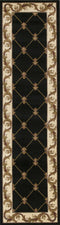 Runner Rugs - 2'2" x 7'11" Runner Polypropylene Black Area Rug