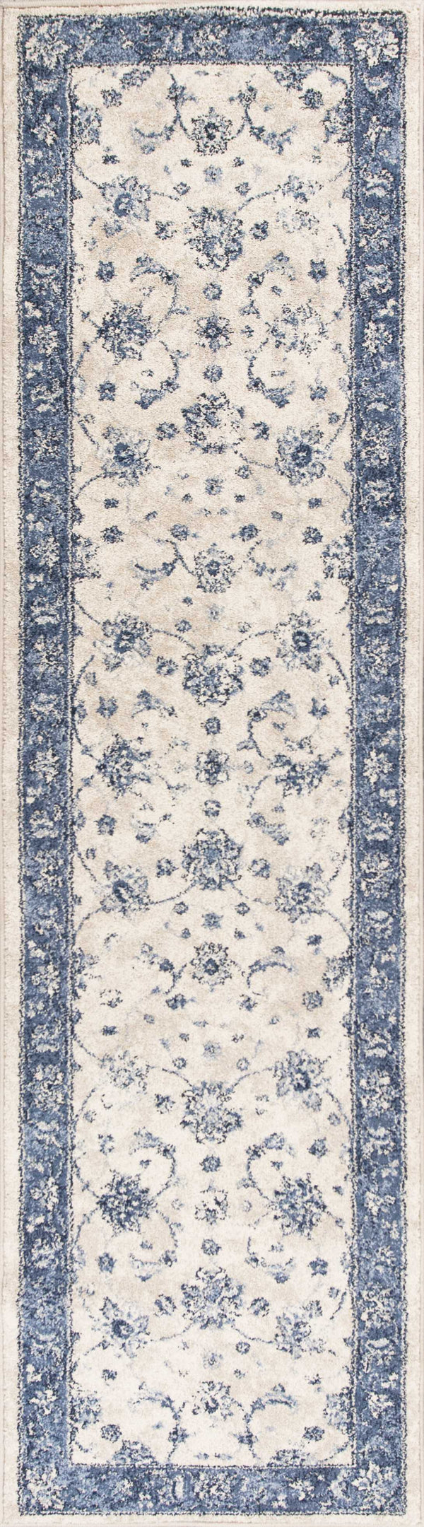 Kitchen Runner Rugs - 2'2" x 7'10" Runner Polypropylene Grey/Sky Blue Area Rug