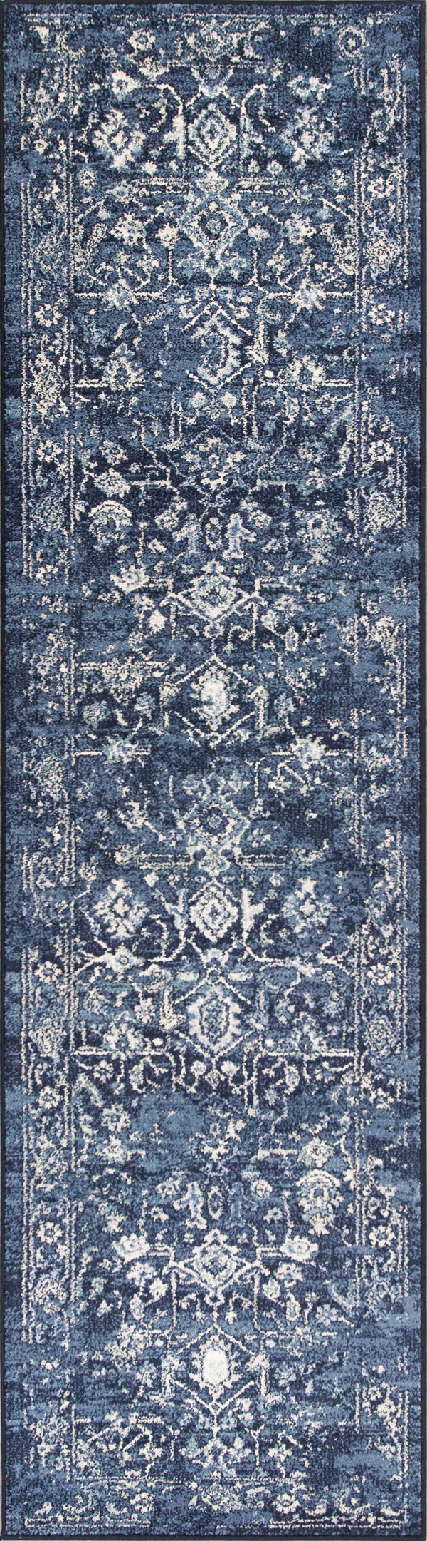 Kitchen Runner Rugs - 2'2" x 7'10" Runner Polypropylene Azure Blue Area Rug