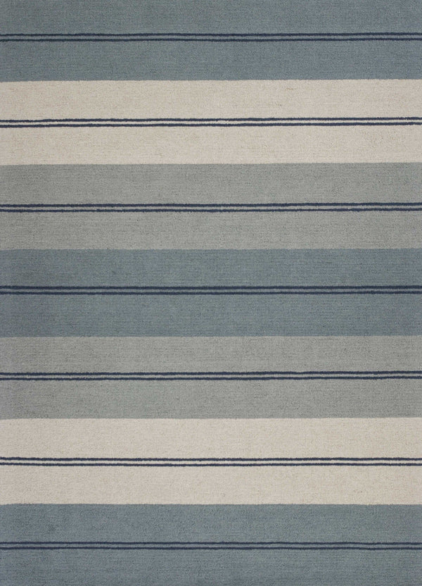 Cheap Area Rugs - 3'3" x 5'3" Wool Ivory/Blue Area Rug