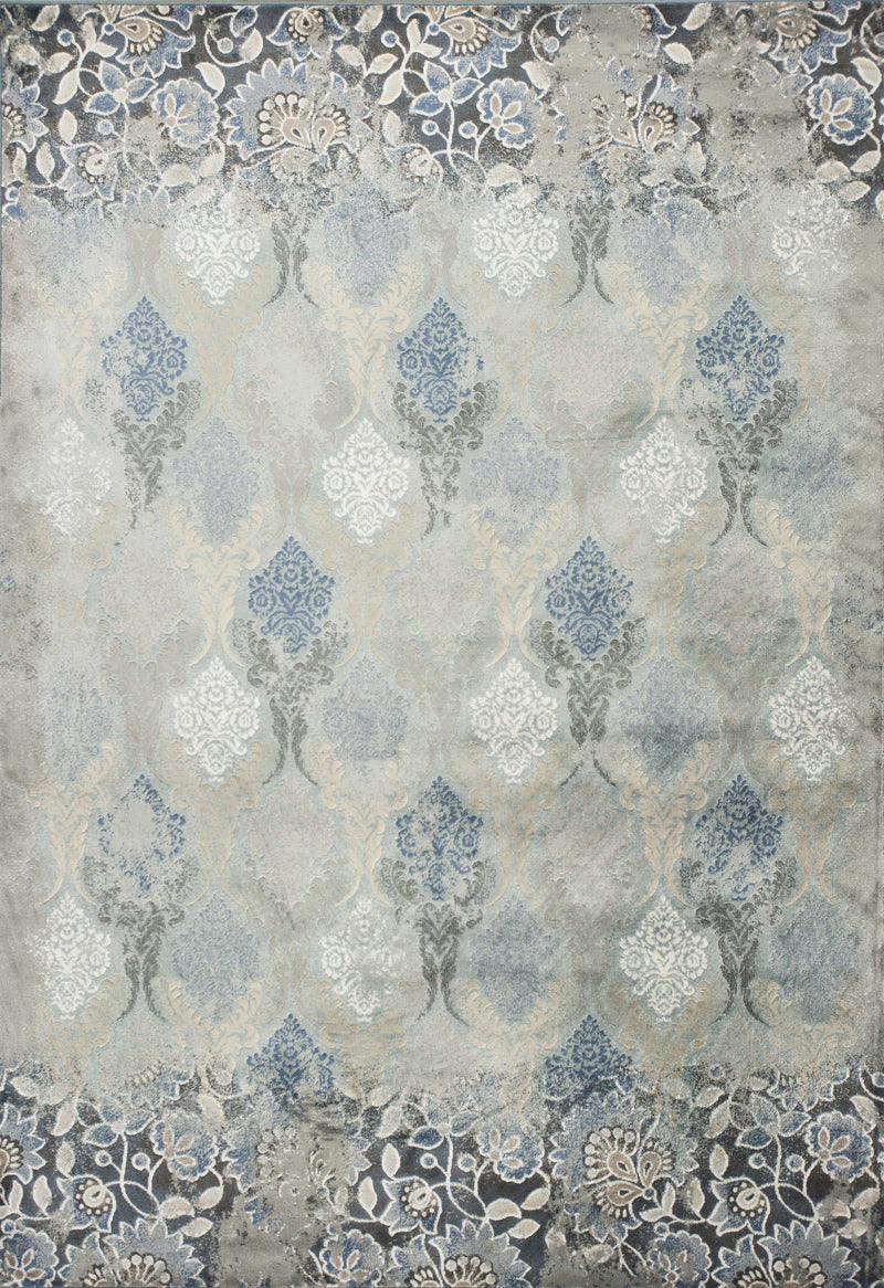Living Room Carpet - 3'3" x 4'7" Viscose Slate Blue Area Rug