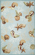 Blue Area Rugs - 3'3" x 5'3" Polyester Blue Area Rug