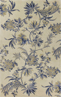 Area Rugs On Sale - 30" x 50" Wool Ivory/Blue Area Rug