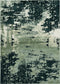 Silver Rug - 6'7" x 9'6" Polyester Silver Charcoal Area Rug