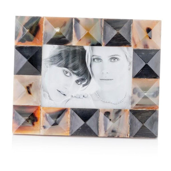 Family Photo Frame - 2" x 8.5" x 10.5" Black,  Green & White Mosaic - 5x7 Photo Frame