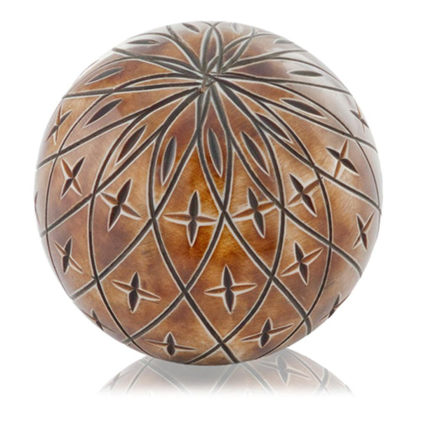 Decorative Spheres - 4" x 4" x 4" Natural Astro Etched Resin - Sphere