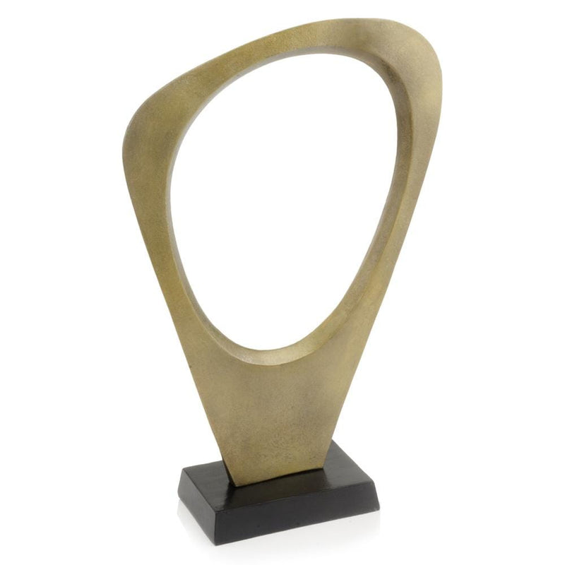 Sculptures For Sale - 5" x 14" x 21" Antique Gold/Bronze - View Through Sculpture