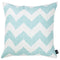 Throw Pillow Covers - 18"x 18" Blue Tropical Chevron Printed Decorative Throw Pillow Cover