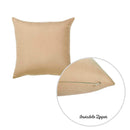 Throw Pillow Covers - 20"x20" Light Beige Honey Throw Pillow Cover 2 pcs in set