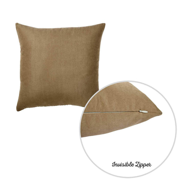 Throw Pillow Covers - 20"x20"Brown Honey Totilla Decorative Throw Pillow Cover 2 pcs in set