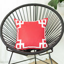 18x18Pillow Covers - 18"x18"Red and White Geometric Decorative Throw Pillow Cover