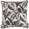 Couch Pillow Covers - 17"x 17" Brown Jacquard Tropical Leaf Decorative Throw Pillow Cover