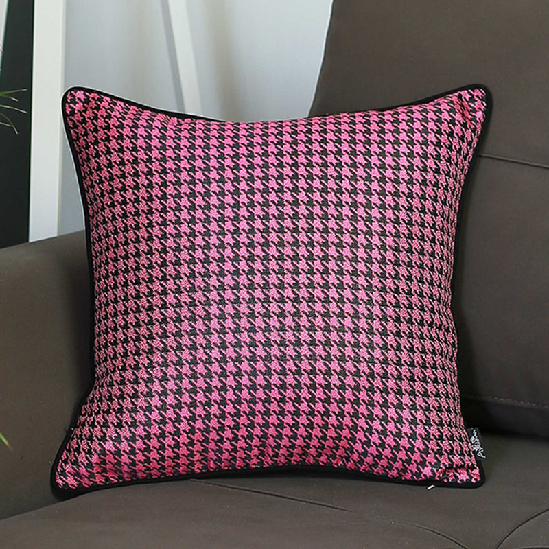Throw Pillow Covers - 17"x 17" Jacquard Lily Decorative Throw Cover Pillow
