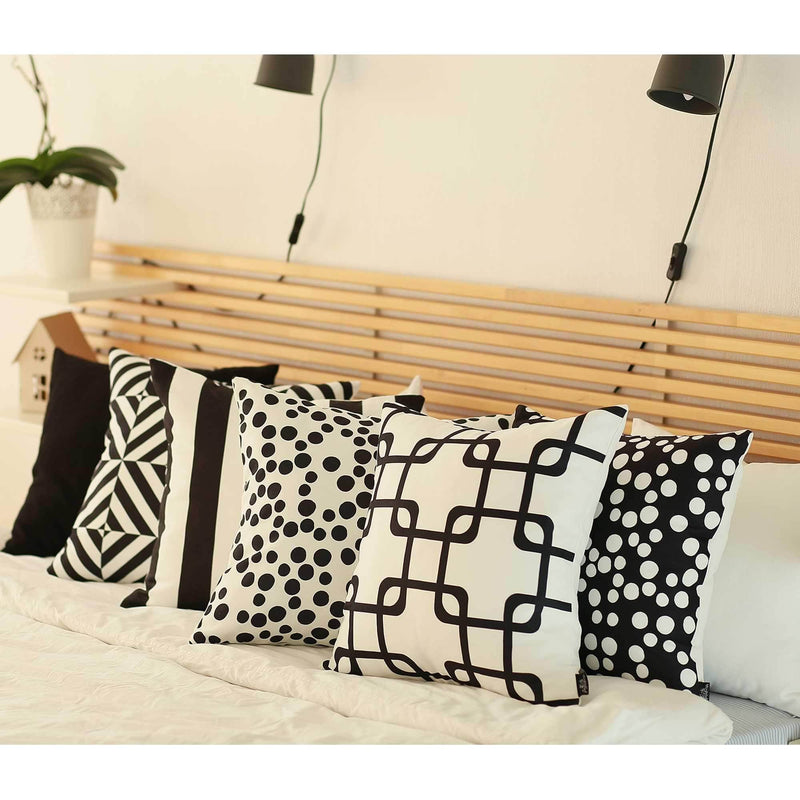 Throw Pillow Covers - 18"x18" Geometric Ying Decorative Throw Pillow Cover Printed