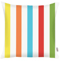 Throw Pillow Covers - 18"x 18" Colored Tropical Stripes Decorative Throw Pillow Cover