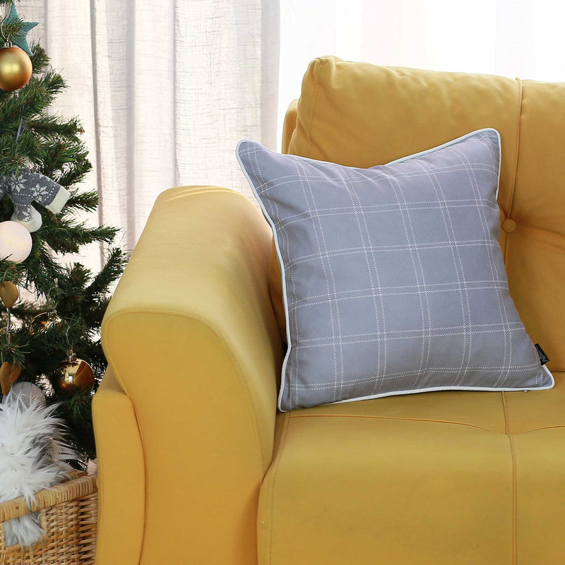 Throw Pillow Covers - 18"x18" Christmas Basic Square Printed Decorative Throw Pillow Cover
