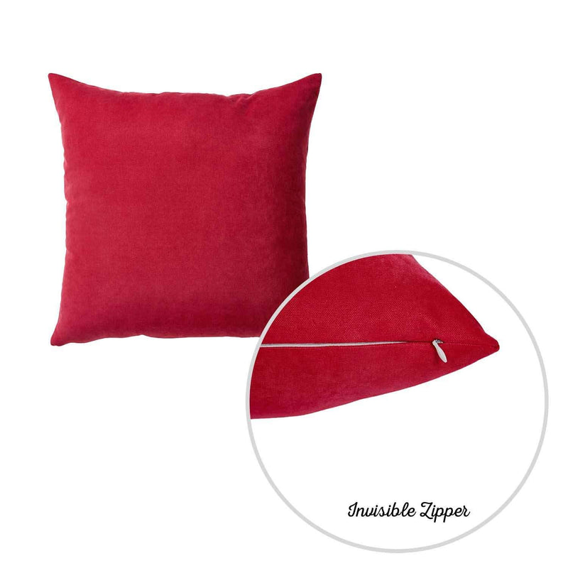 Throw Pillow Covers - 20"x20" Red Honey Decorative Throw Pillow Cover (2 pcs in set)