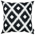 Throw Pillow Covers - 18"x 18" Black and White ikat Decorative Throw Pillow Cover Square