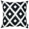 Throw Pillow Covers - 18"x 18" Black and White ikat Decorative Throw Pillow Cover Square