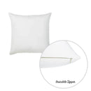 White Pillow Cases - 20"x20" White Honey Decorative Throw Pillow Cover (2 pcs in set)