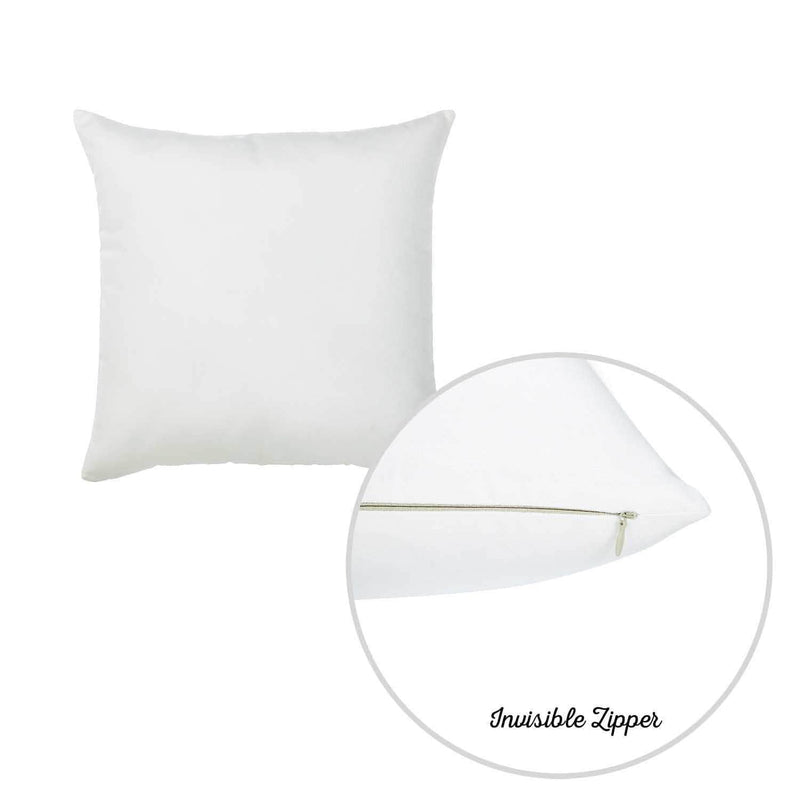 White Pillow Cases - 20"x20" White Honey Decorative Throw Pillow Cover (2 pcs in set)