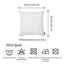 White Pillow Cases - 20"x20" White Honey Decorative Throw Pillow Cover (2 pcs in set)