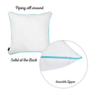 White Pillow Cases - 18"x18" Marine Sea Shine Decorative Throw Pillow Cover Printed