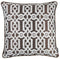 Throw Pillow Covers - 17"x 17" Brown Jacquard Geo Decorative Throw Pillow Cover