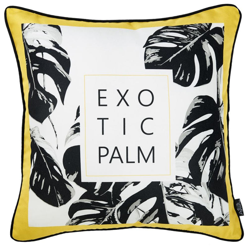 Decorative Pillow Covers - 18"x 18" Tropical Exotic Palm Squares Decorative Throw Pillow Cover