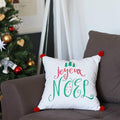 Decorative Pillow Covers - 18"x18" Christmas Noel Printed Decorative Throw Pillow Cover