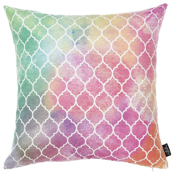 Decorative Pillow Covers - 18"x 18" Pink Watercolor Dream Decorative Throw Pillow Cover