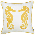 Decorative Pillow Covers - 18"x18" Yellow Nautica Seahorse Decorative Throw Pillow Cover