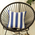 Pillow Covers - 18"x18" Blue Stripes Geometric Decorative Throw Pillow Cover