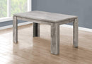 Dining Room Table Sets - 35'.5" x 59" x 30'.5" Grey, Reclaimed Wood Look - Dining Table